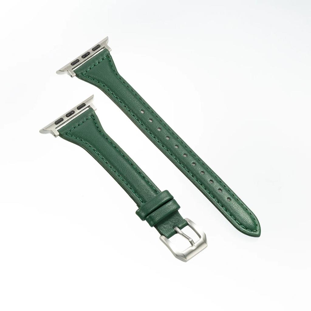 Slim Girl Strap For Apple Watch S10 42mm 46mm 9 8 7 41/45mm PU Leather Band 38/42mm For iwatch Bracelet SE 40 44mm 6 5 4 3 49mm