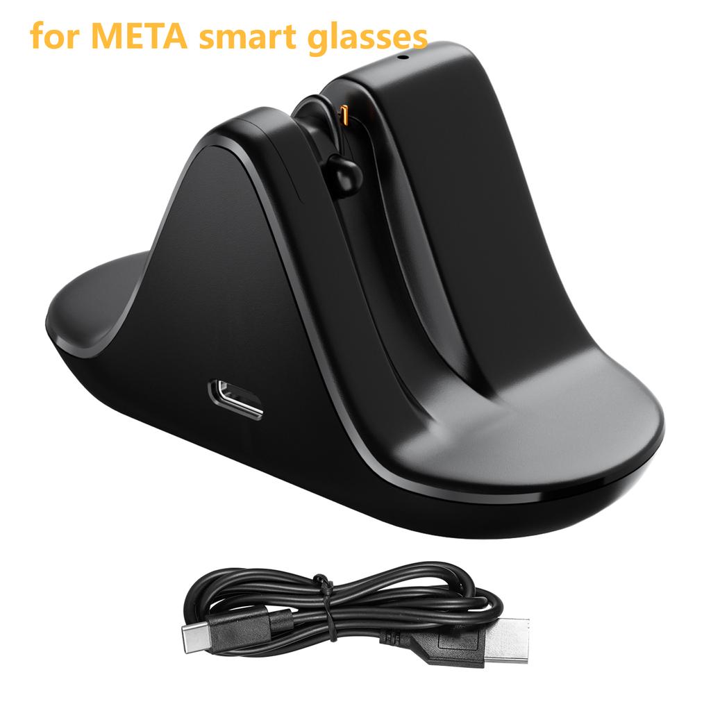 New Potable Travel Charger Station Charging Dock For Meta Smart Glasses Charging Stand Storage Stand USB-C Cable Desktop Charger