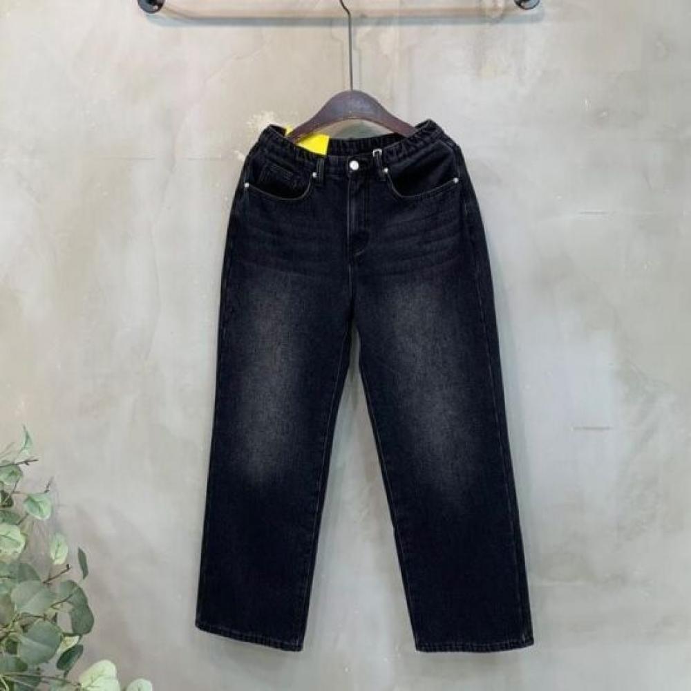 C S In The Room Ykk Zipper Velvet Hidden bandIng waShIng Straight Wide jeanS 4 
