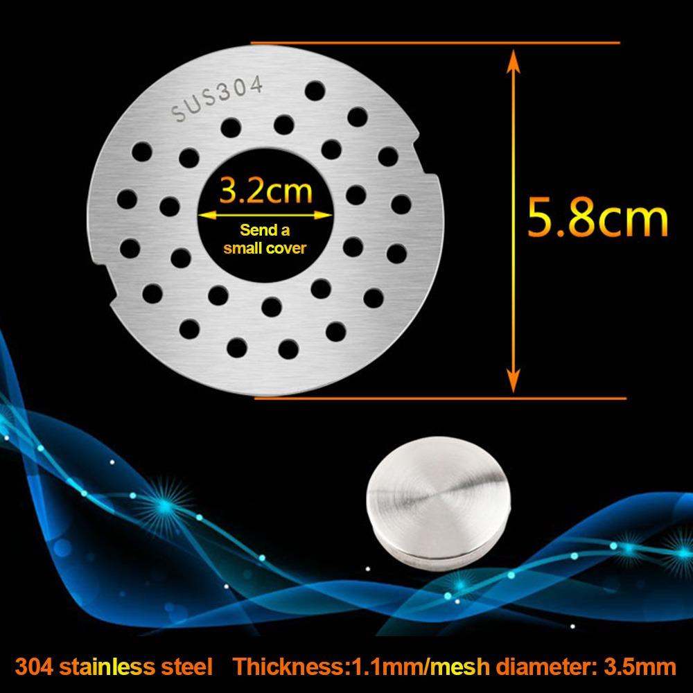 Stainless Steel Floor Drains Cover Dense Holes Anti-blocking Shower Hair Catcher Round Square Drain Hair Filter Shower Drain