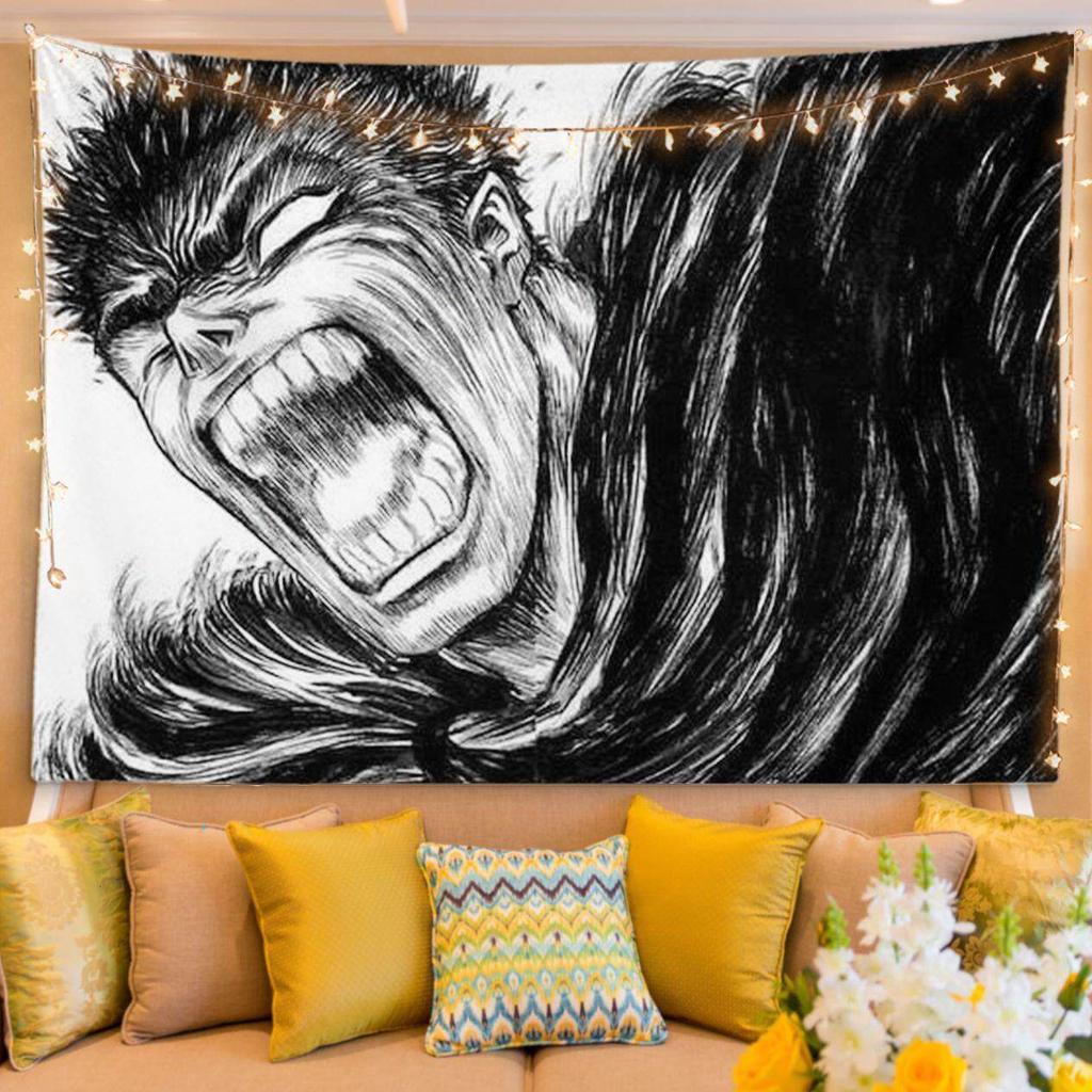 Berserk Anime Wandteppich Wandbehang Manga Kunst Wanddeko Für Schlafzimmer Wohnheim Wohnzimmer Heimdekoration