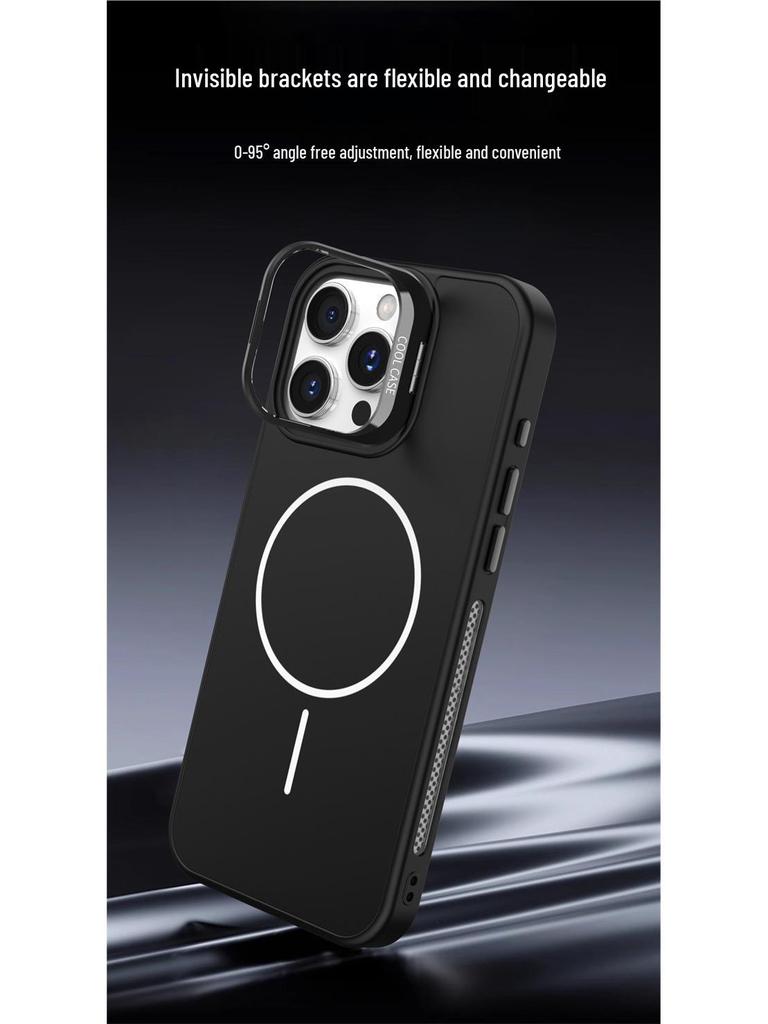iPhone 17 Lens Holder Case: Compatible with Apple 15/14; Cooling 13; Magnetic 12; Frosted 11; Cross-Border 16p