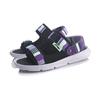 Li Ning Lightweight Comfortable One-Strap Two-Way Flat Sports Sandals Kids Sandals Black Purple YKUQ016-9
