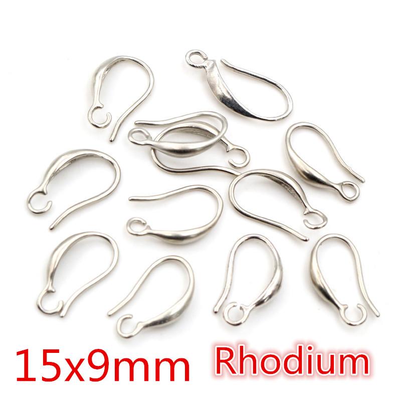 20pcs 3-Styles Gold Bronze Silver Plated Brass French Earring Hooks Wire Settings Base Settings Whole Sale
