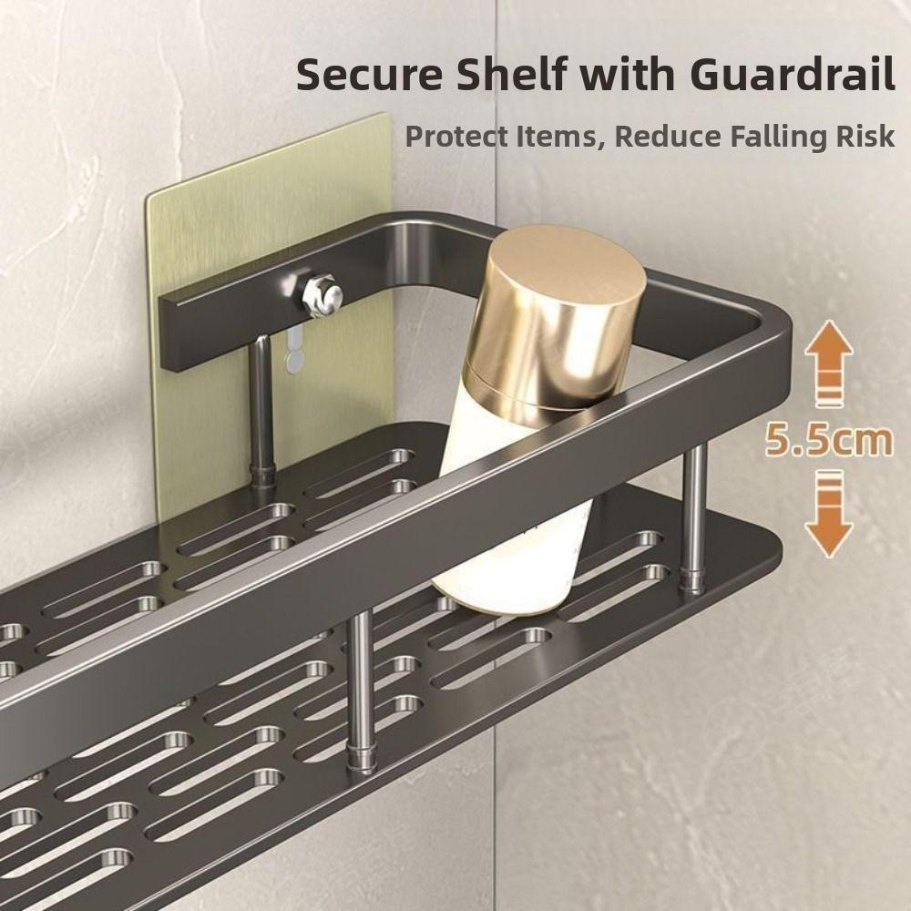 Waterproof Wall-Mounted Shelf Rack Thicken Cosmetic Storage Box Durable Toilet Shelf  Home