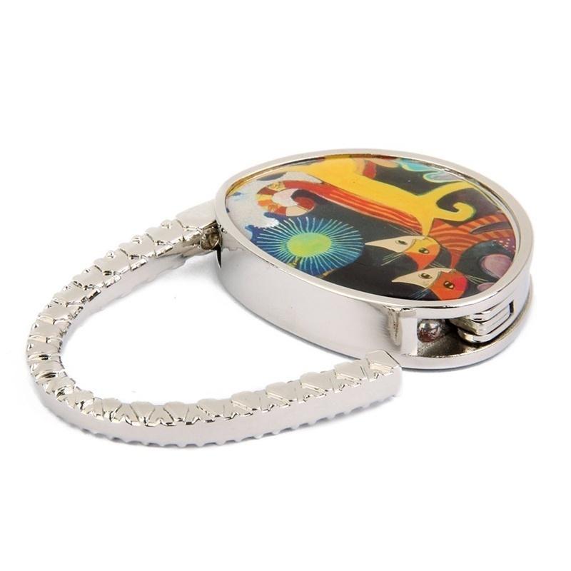 Par Katt Sammenleggbar Veske Bag Håndveske Oppheng Bord Krok Holder Hot Gift