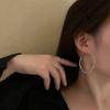 Silver Needle Diamond Earrings Simple Internet Celebrity Earrings Personalized Geometric Earrings