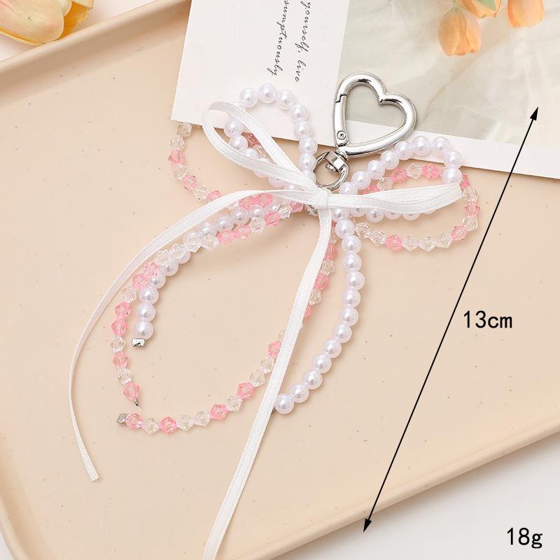 Creative Pearl Bow Pendant Keychain: Exquisite Gift Accessory for Bag or Phone Case