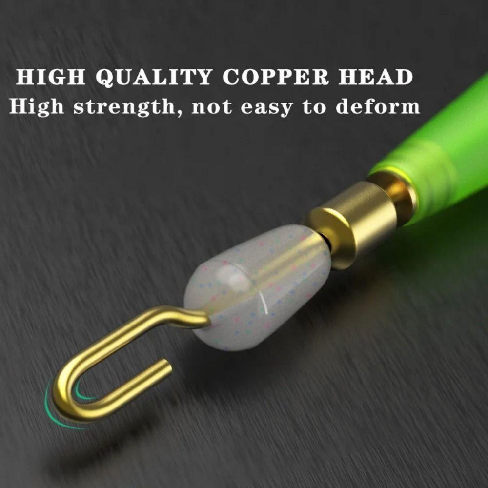 20pcs Silicone Fishing Floats Seat Copper Head Sub-Line Clamp Connector  Ocean Boat