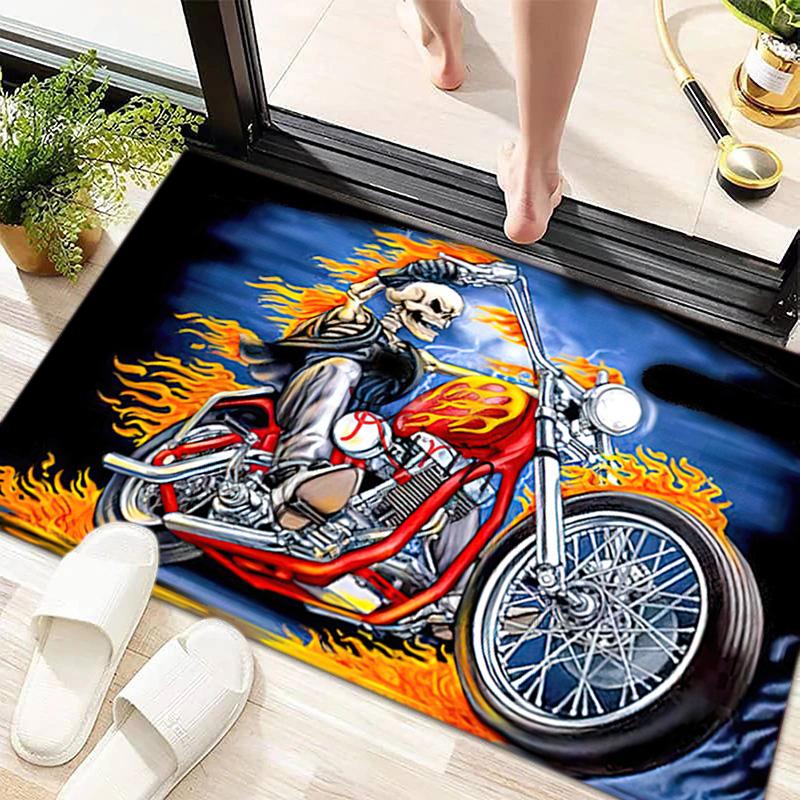 Gang Motorcycle enthusiasts Hells Angels Motorcycle Club carpet is suitable for living room and bedroom doormats office balcony decorative carpet V8