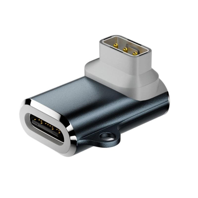 Universal Magnetic Charging Adapter Type C To 3 Pin Connector With LED Indicator Portable Keychain Design For Smartwatch