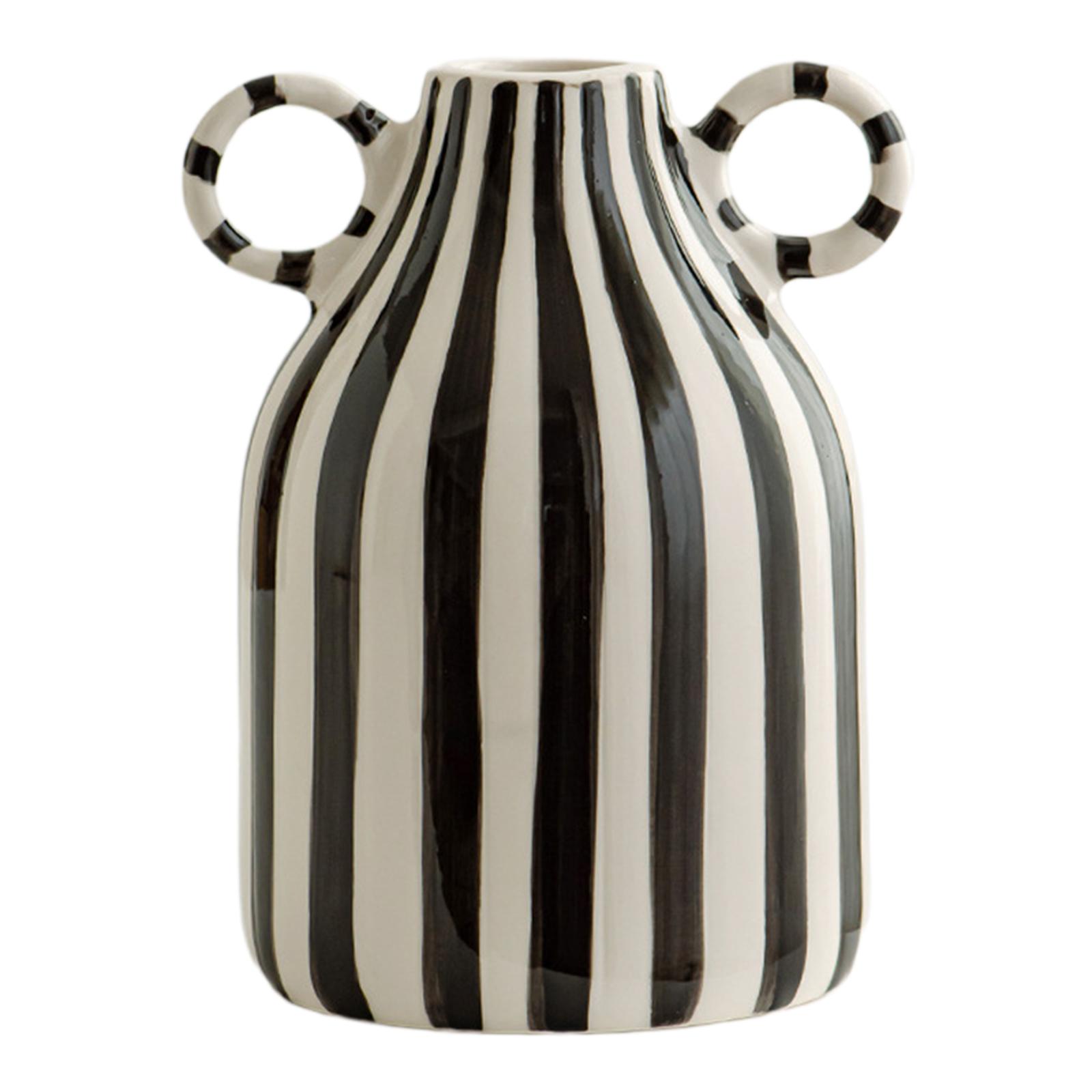 

Decorative Flower Vase Table Centerpieces Plants Flower Container Porcelain Vase for Balcony Bedroom Party Living Room Entrance чёрный