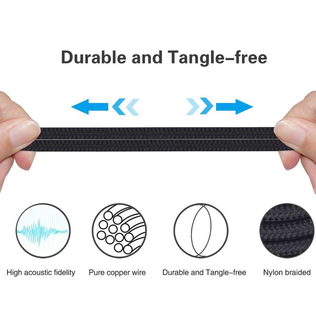 Durable 3.5mm Headphone Cable with Mute Function for G433/G233 Earphones Enjoy Clear Sound and Easy Control Cord Wire