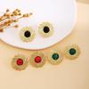 Retro Spiral Texture Earrings: High-End Metal Style, Versatile Fashion for Women