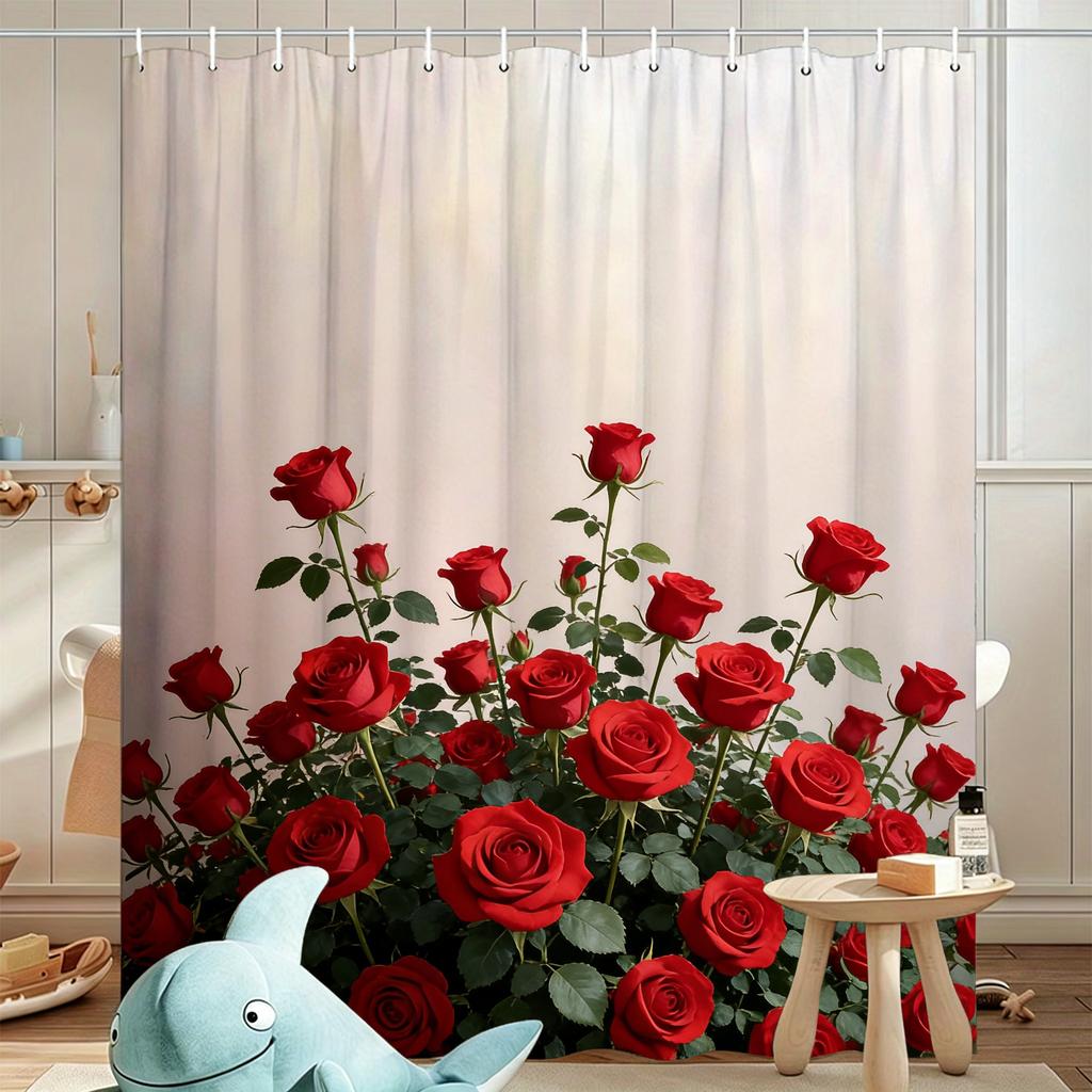 Vibrant Sunflower Field Waterproof Shower Curtain for Bright Bathroom Decor