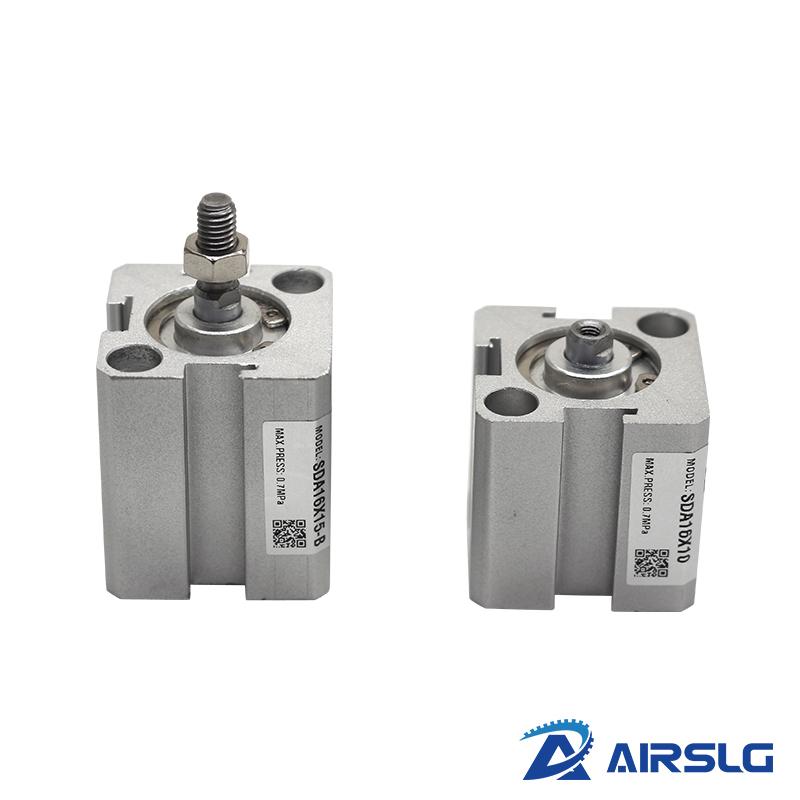 Square Air Pneumatic Cylinder SDA Double Acting Compact Cylinder SDA12 16 Bore 12 16mm Stroke 5-50mm Female /male Thread