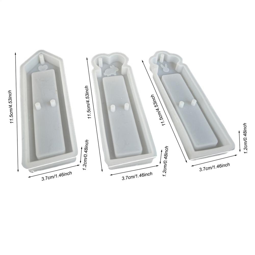 

Chocolate Stand Mold 3pcs Silicone Home Parties Decorations Resin Mould Festival Candle Making Mold Easter Bunny Molds Reusable белый