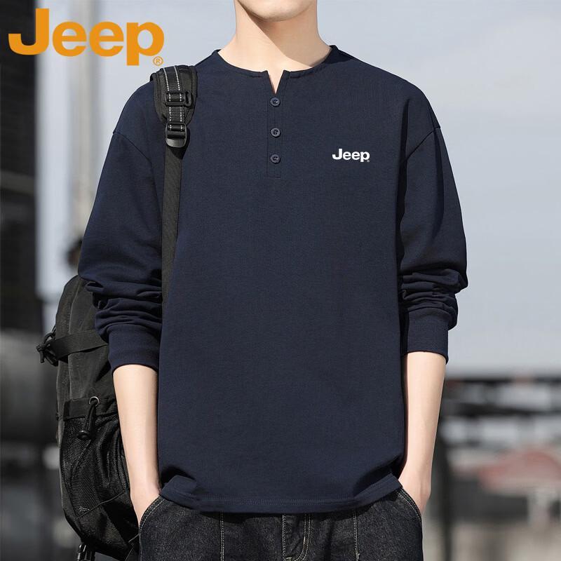 

JEEP Men s Long-Sleeve Round Neck T-Shirt 2XL