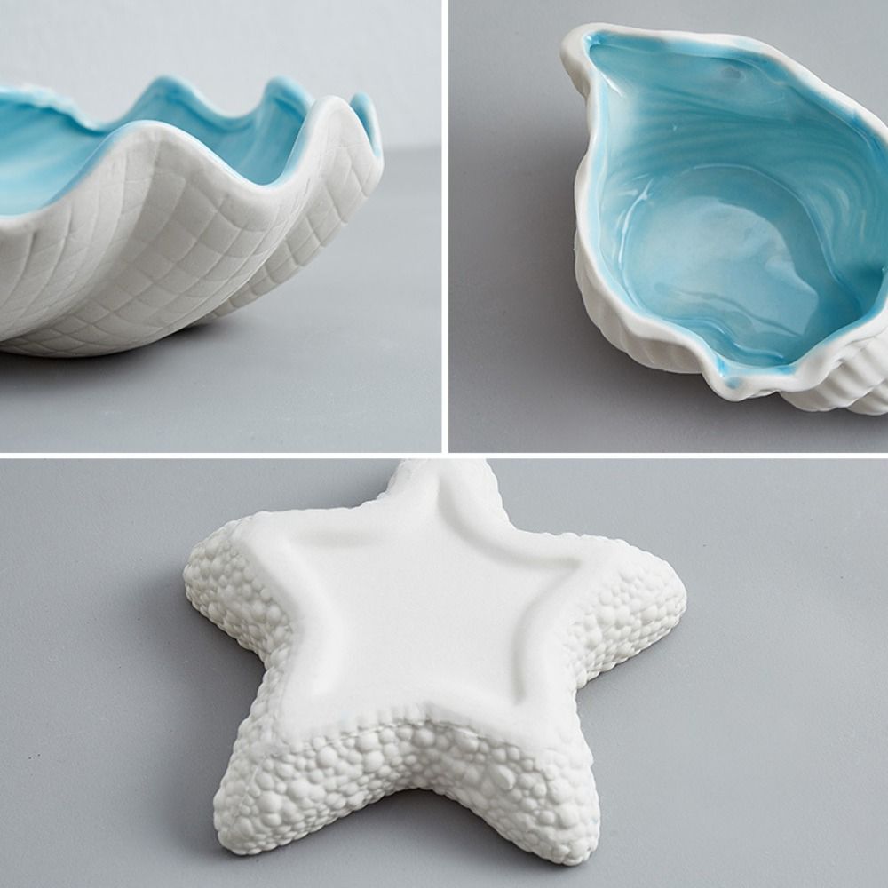 Cute Starfish Shell Storage Tray Creative Conch Storage Plate Jewelry Display Tray  Living Room