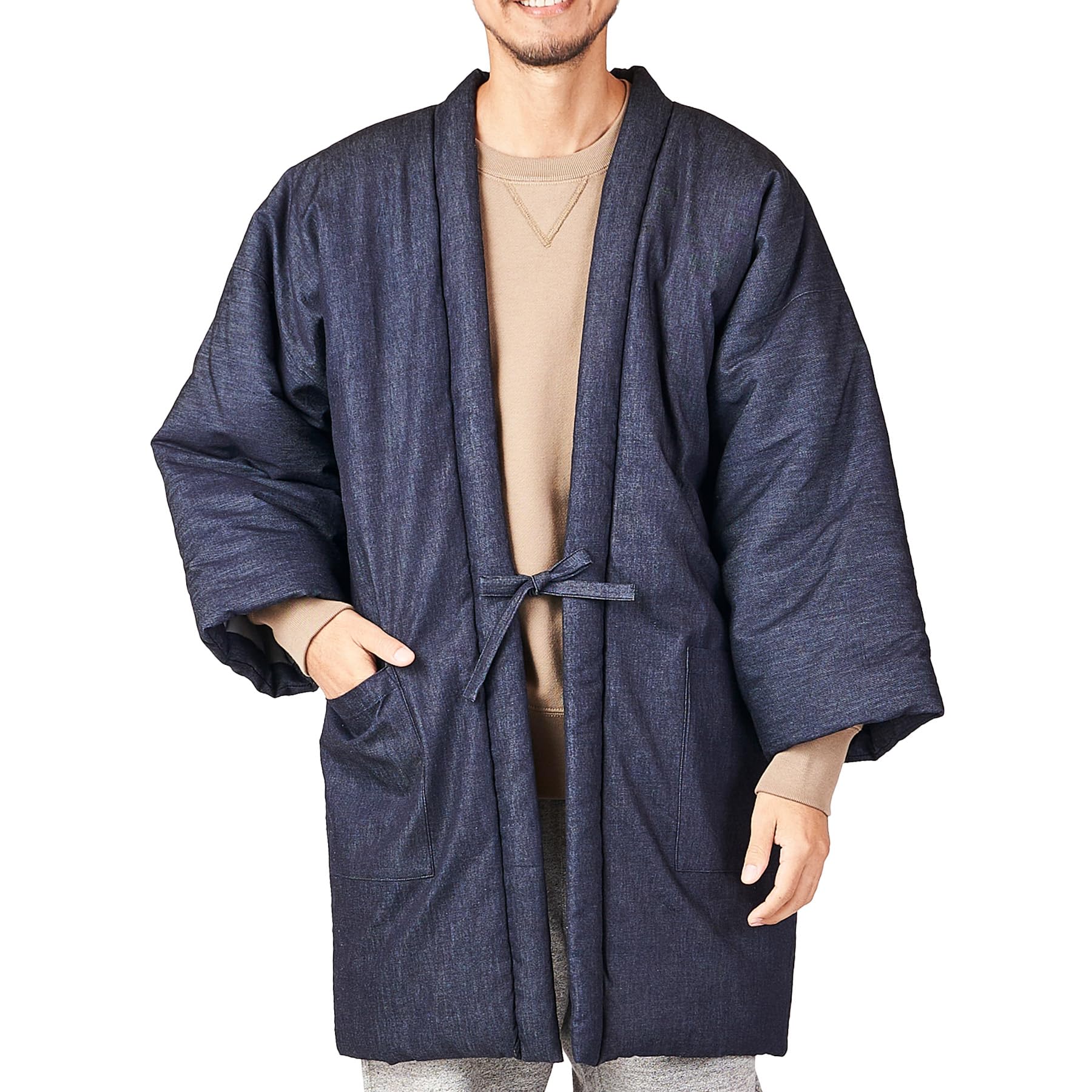 

Watanosato Сделано в Японии. Джинсовый хлопок Окаяма. Размер Hanten Hanten подходит для мужчин. (Один из самых)