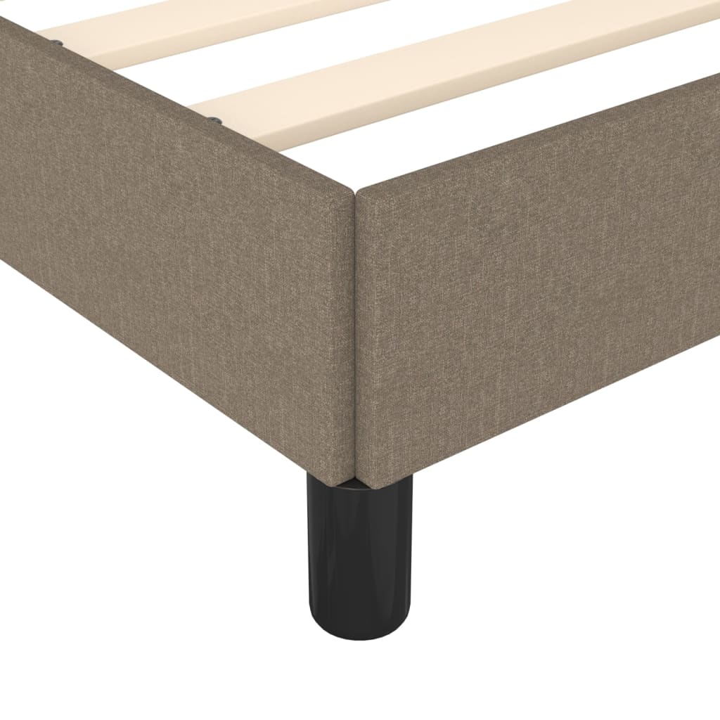 Vidaxl Bed Frame Without Mattress, Taupe, 140X190 Cm, Upholstered