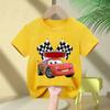 Cars Summer 2026 T-Shirt Lightning McQueen Short Sleeve for Boys and Girls Combinable with Everything