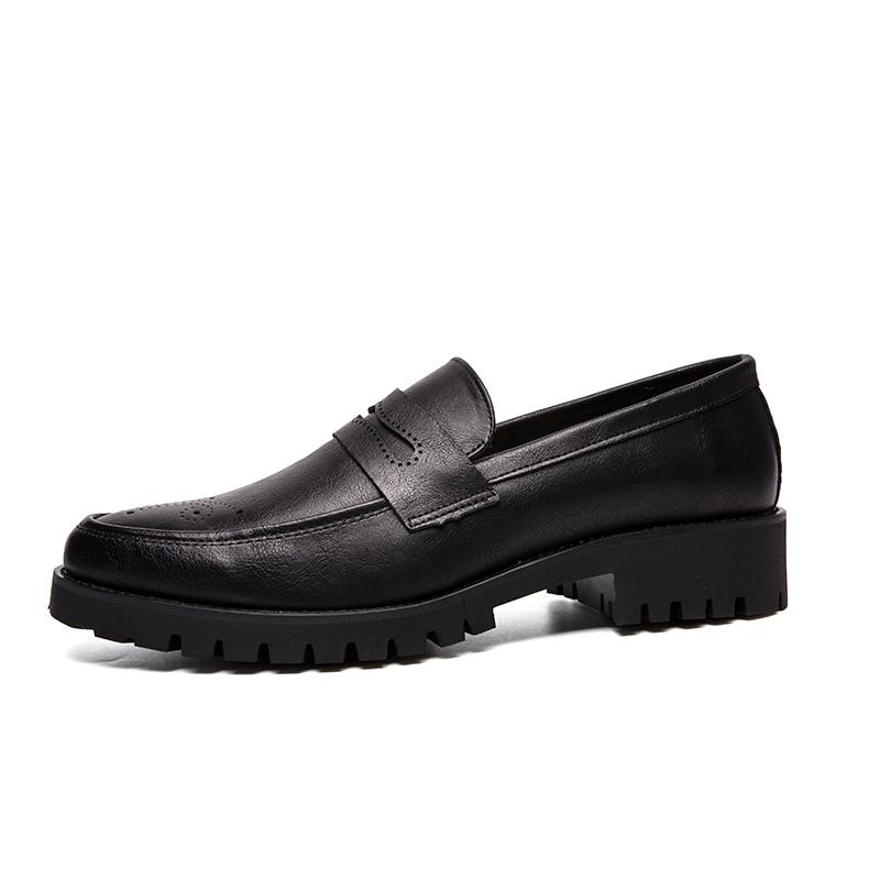 Men Leather Shoes Slip-On Fashion Casual Leather Soft Man Shoes Thick Bottom Flat Classic Design Big Size 38-47