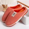 Winter cotton slippers indoor thickened plush non-slip warm home couple household cotton slippers