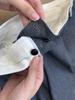 2026 Spring/Autumn Women's Deep Gray Wide-Leg Fine Wool Suit Pants