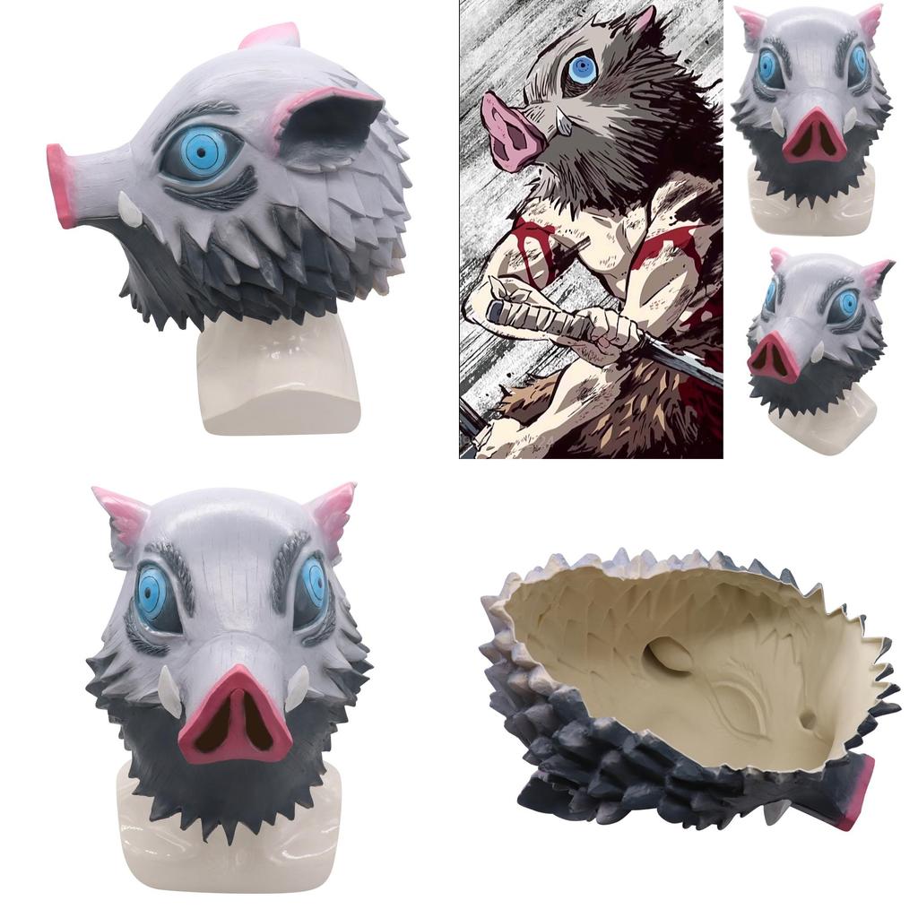 Autentická maska divočáka Hashibira Inosuke z Demon Slayer Kimetsu No Yaiba pro fanoušky anime