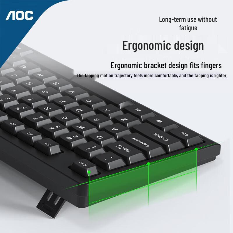 AOC KM160 Wired Keyboard and Mouse Combo with Mouse Pad