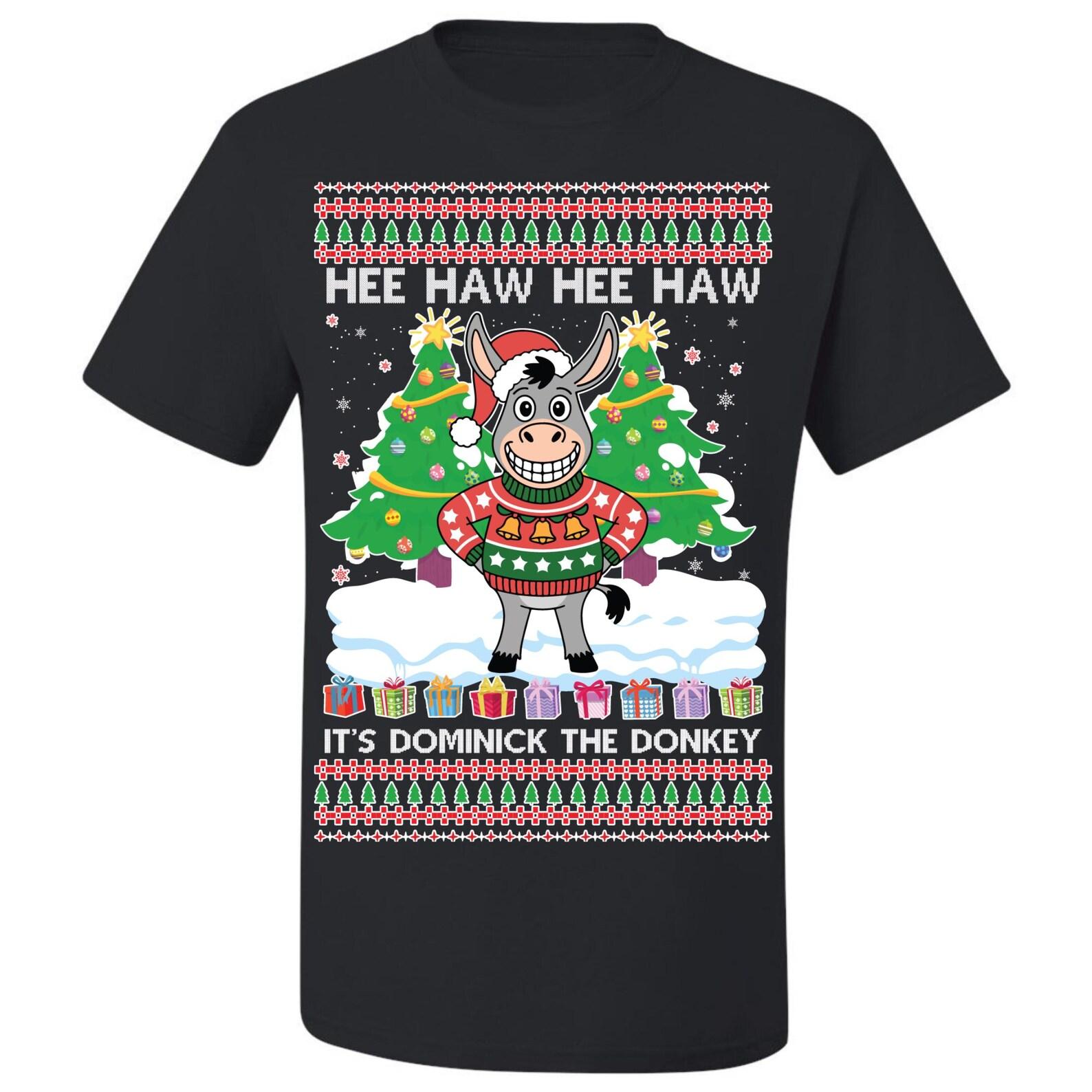Ugly Christmas T-Shirt It s Dominick The Donkey Tee Shirt 4XL