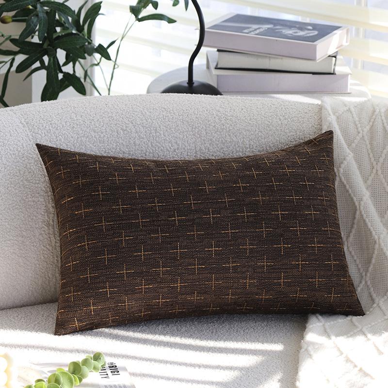 

Summer Plain Linen Living Room Sofa Bed Pillow Pillow Case Woven Texture Cushion Cover Pillow [Pillowcase only]
