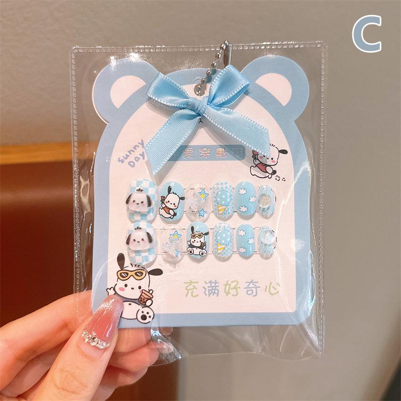 

Sanrio Детские наклейки для ногтей Hellokitty Cinnamoroll Kawaii Съемные Ручной работы Носимые Ногти Изысканные Аксессуары Подарок для Девочек