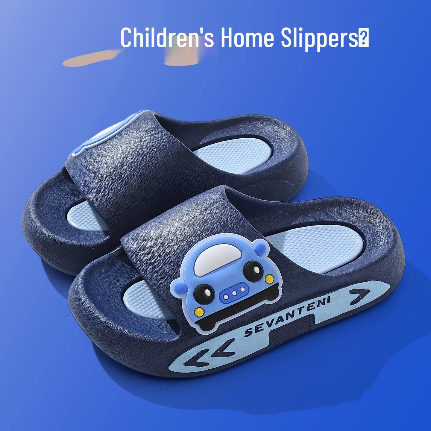 Летние мультяшные детские родительско-детские сандалии 2026: Мягкие, нескользящие подошвы для дома, ванной и улицы 32-33, 20.5cm