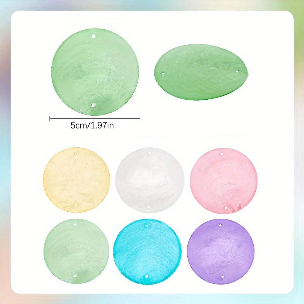 

30pcs Rainbow Colored Disc Wind Chimes, Coastal Style Decor, Wind Chime Making Kit, Suitable for Indoor/Outdoor