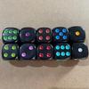 Acrylic 16mm Dices Set Colorful Six Sided Dices Cubes with Dots Playing Square Blocks Kids Math Teaching Educational Toy