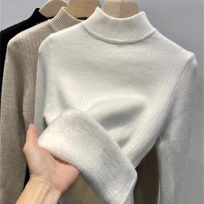 Fashion Thicken Winter Turtleneck Sweater Casual Soft Pullover Long Sleeve Bottoming Tops Solid Pull Female Jumpers 29028