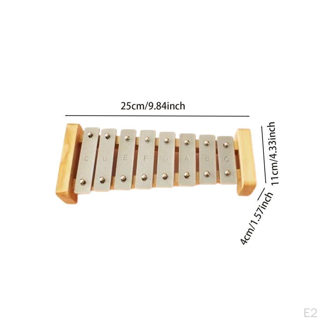 Kids Wooden Xylophone Toy Baby Musical Instrument Learning Educational Music Toys with 2 Mallets for
