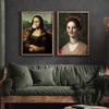 Zestaw plakatów mona lisa ołówek