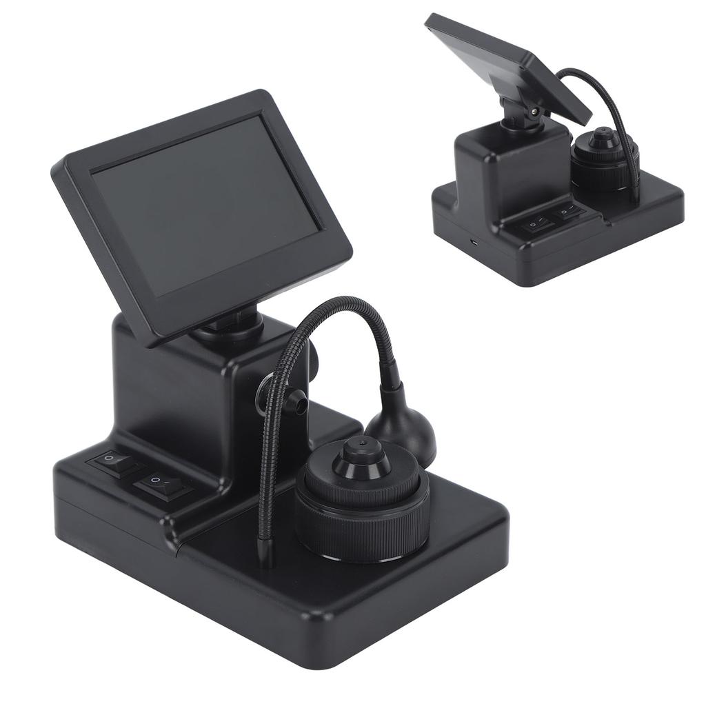 Digital Jewelry Microscope 4.3in Large Screen 1000X 1280x720 USB Soldering Microscope for Laboratories