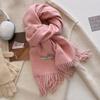 Winter Wool Scarf For Women Long Warm Cashmere Scarves Hijab Solid Lady Shawl Wrap Female Pashmina Bandana Head Scarfs New