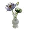 Mini Statuetta Fiore in Vetro Fatto a Mano Bouquet di Loto Finto Cristallo per Arredamento Tavolo Casa Ufficio Regalo per Mamma Moglie