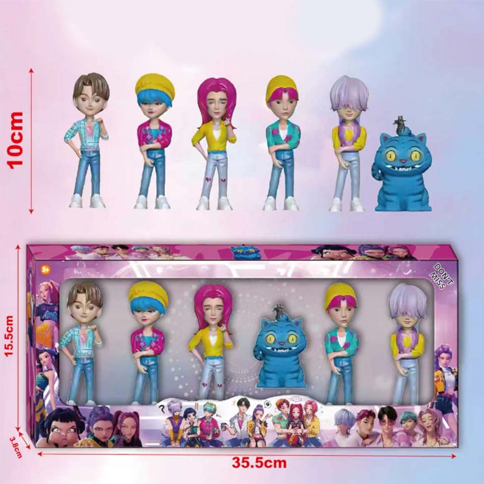 

Kpop Anime Periphery Witch Huntress Squad Rumi Zoey Mira Action Figure model statue Desktop decoration fan birthday gift toy
