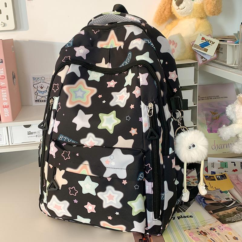 Schoolbag Children Elementary School Girls High Value Ins Large Capacity High School Printed Backpack