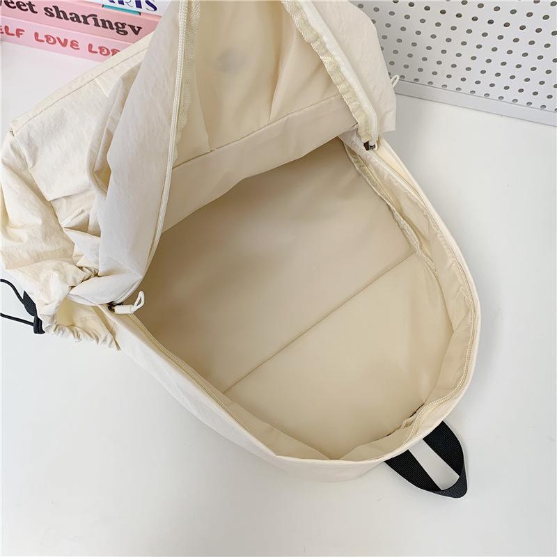 Schoolbag Large Capacity Simple School Bag Women's 1011 New Trendy Fashion Couple Casual Versatile Backpack Commuter Travel Backpack