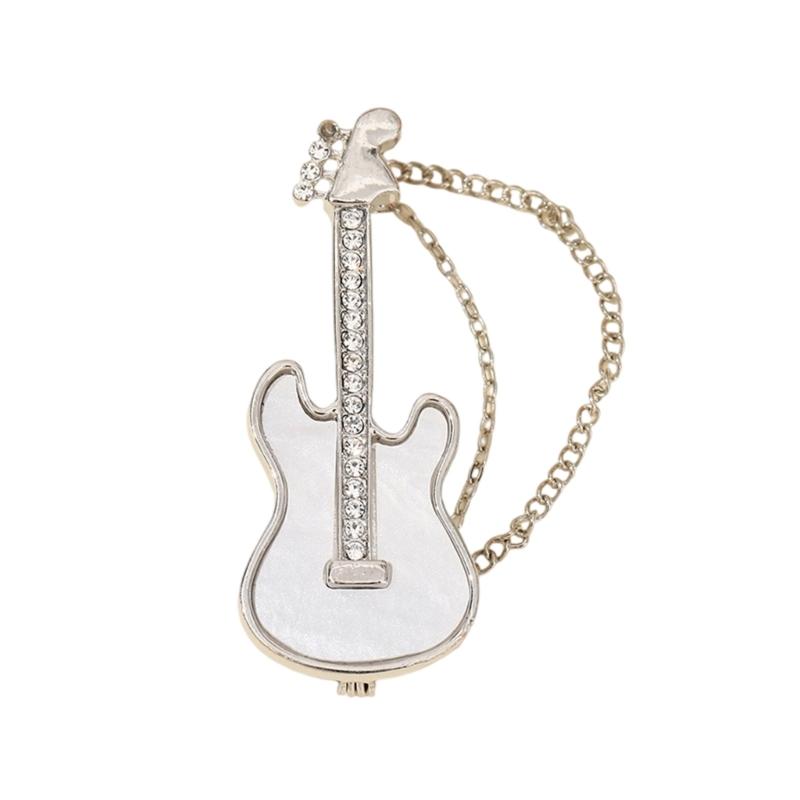 Corsage Pin Guitar Shape Unique Brooch Pin Clothing Jewelry Alloy Texture Suitable for Friendship and Celebration