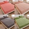 Solid Floral Color Pattern Plush Bedspread Set Mattress Full Cover Protective