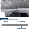 MOTUKA 40" x 80" 118mil Single Reflective Foil Insulation Foam Core Heat Radiant Barrier 21.53 sqft Aluminum Foil Finish White Foam Heat Shield