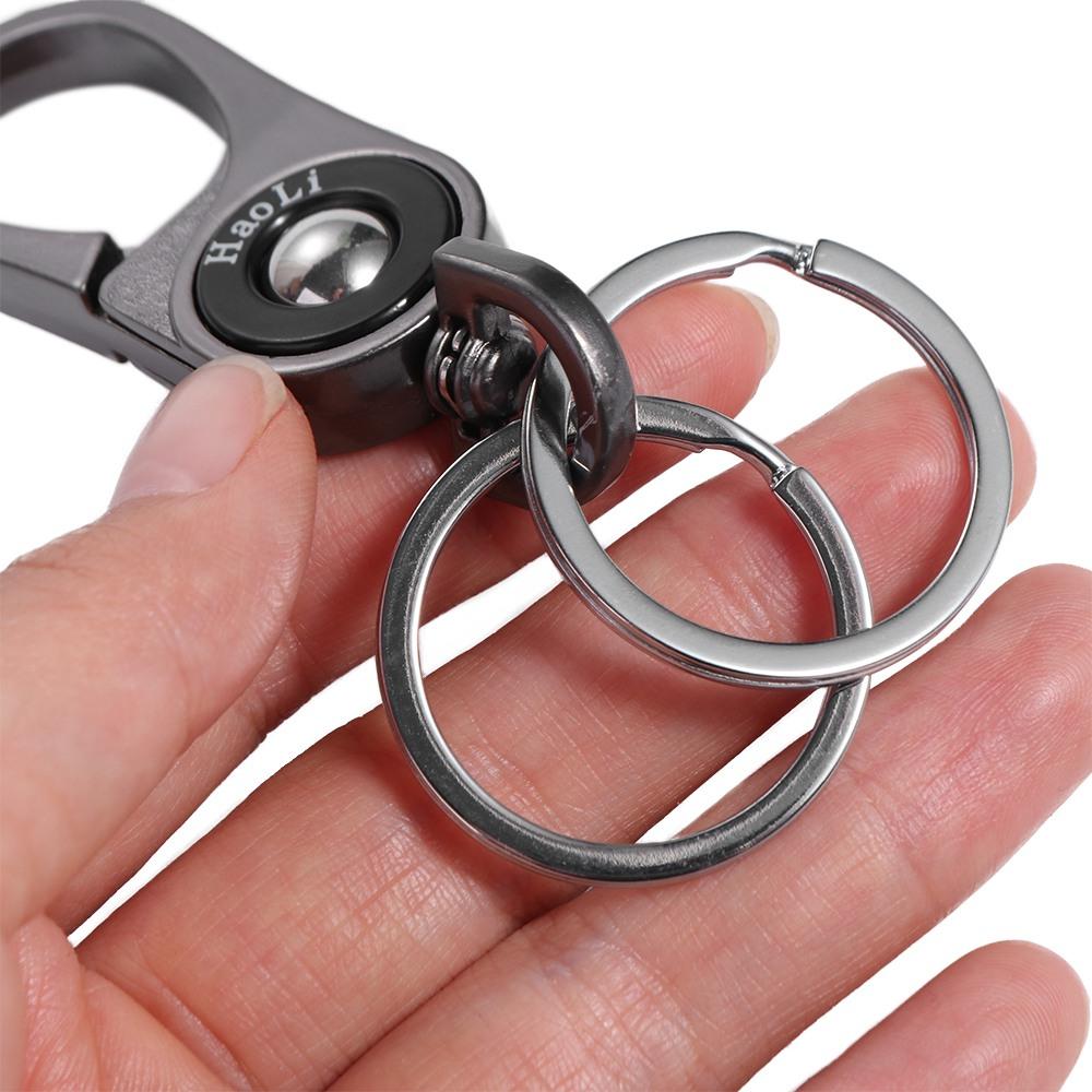 Zinc Zinc Zinc Alloy Titanium Car Keychain Business Style Titanium Keyring  Couple Gift
